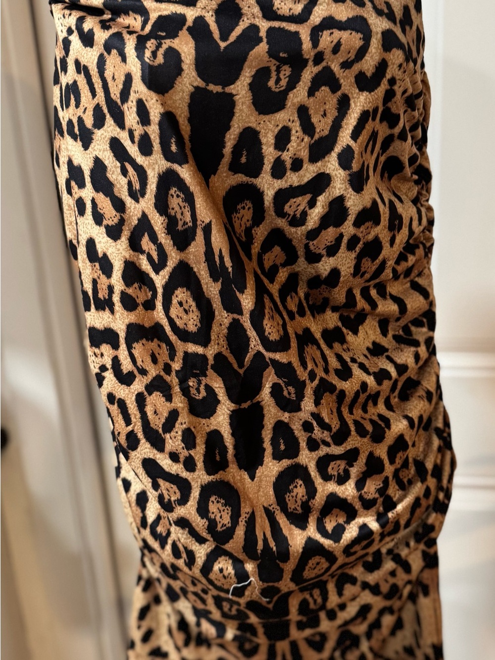 Leopard Print Midi Skirt in Tan and Black